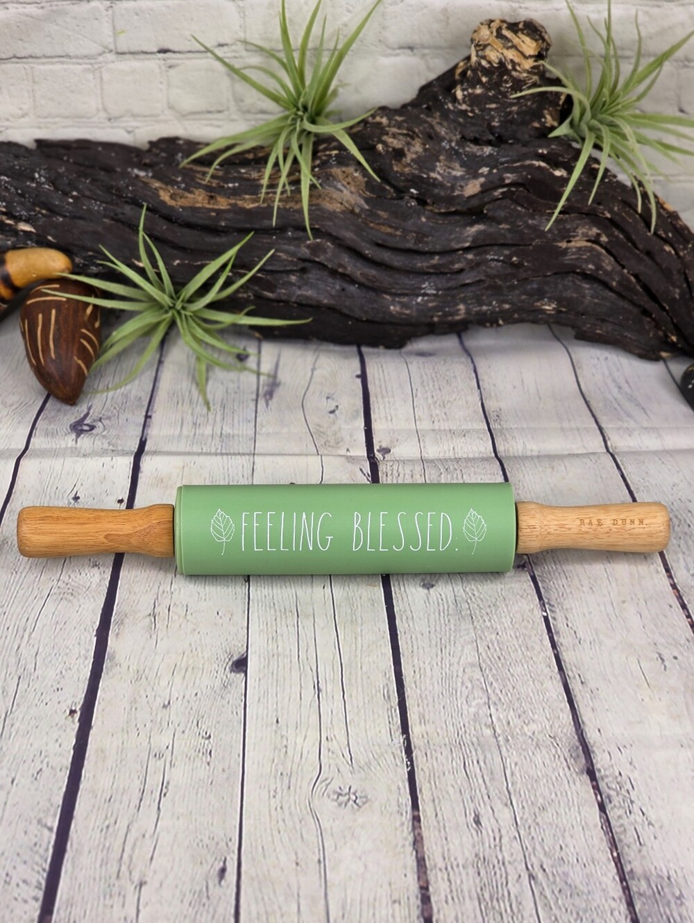 Rae Dunn FEELING BLESSED Silicone Rolling Pin